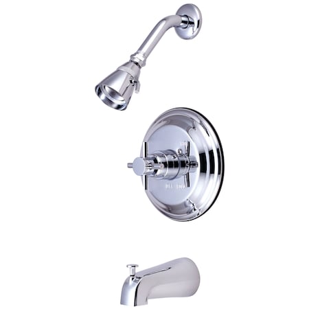 Tub and Shower Faucet, Standard, 3, Wall Mount, Polished Chrome MPN:KB2631DXT