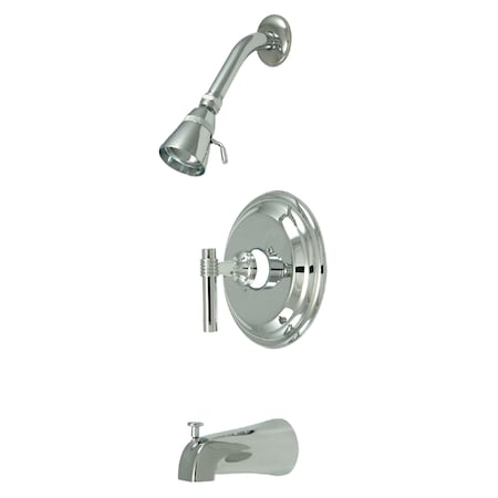 Tub and Shower Faucet, Standard, 3, Wall Mount, Polished Chrome MPN:KB2631MLT