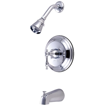 Tub and Shower Faucet, Standard, 3, Wall Mount, Polished Chrome MPN:KB2631NL