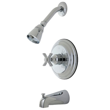 Tub and Shower Faucet, Standard, 3, Wall Mount, Polished Chrome MPN:KB2631ZX
