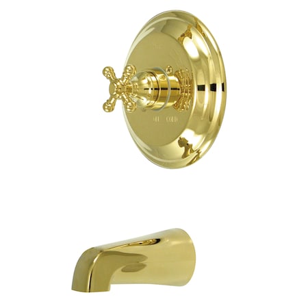 Tub and Shower Faucet, Standard, 2, Wall Mount, Polished Brass MPN:KB2632BXTO