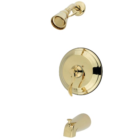 Tub and Shower Faucet, Standard, 3, Wall Mount, Polished Brass MPN:KB2632DFL