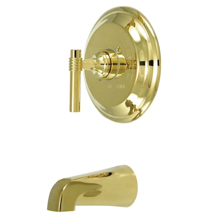 Tub and Shower Faucet, Standard, 2, Wall Mount, Polished Brass MPN:KB2632MLTO