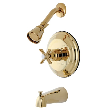 Tub and Shower Faucet, Standard, 3, Wall Mount, Polished Brass MPN:KB2632ZX