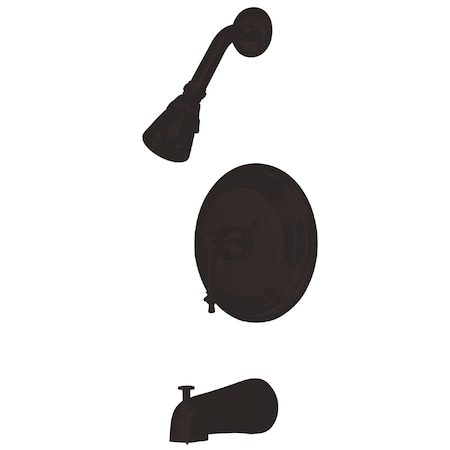 Tub and Shower Faucet, Standard, 3, Wall Mount, Oil Rubbed Bronze MPN:KB2635TL