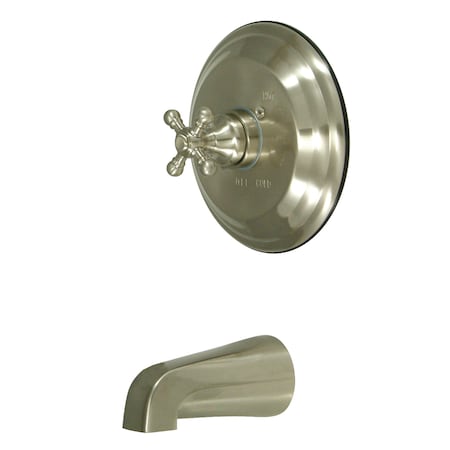 Tub and Shower Faucet, Standard, 2, Wall Mount, Brushed Nickel MPN:KB2638BXTO