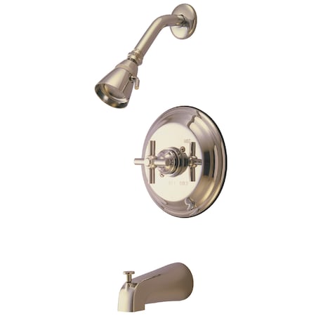 Tub and Shower Faucet, Standard, 3, Wall Mount, Brushed Nickel MPN:KB2638EX