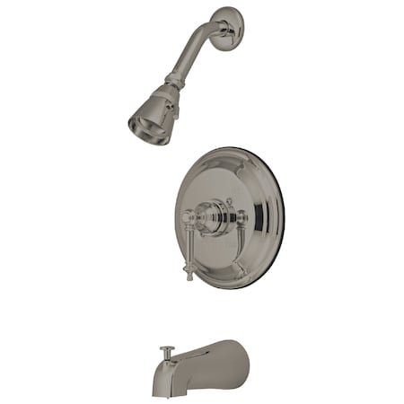 Tub and Shower Faucet, Standard, 3, Wall Mount, Brushed Nickel MPN:KB2638TL
