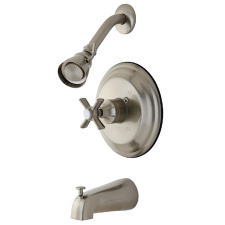 Tub and Shower Faucet, Standard, 3, Wall Mount, Brushed Nickel MPN:KB2638ZX