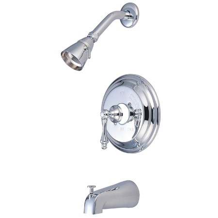 Tub and Shower Faucet, Standard, 3, Wall Mount, Polished Chrome MPN:KB3631ALT