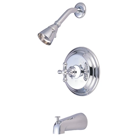 Tub and Shower Faucet, Standard, 3, Wall Mount, Polished Chrome MPN:KB3631AXT