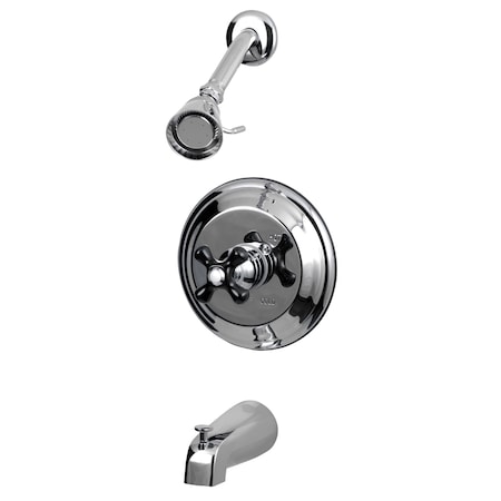Tub and Shower Faucet, Standard, 3, Wall Mount, Polished Chrome MPN:KB3631PKX