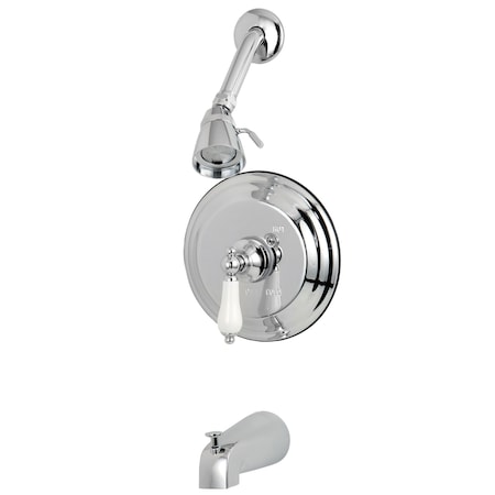 Tub and Shower Faucet, Standard, 3, Wall Mount, Polished Chrome MPN:KB3631PL