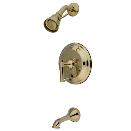 Tub and Shower Faucet, Standard, 3, Wall Mount, Polished Brass MPN:KB36320ML