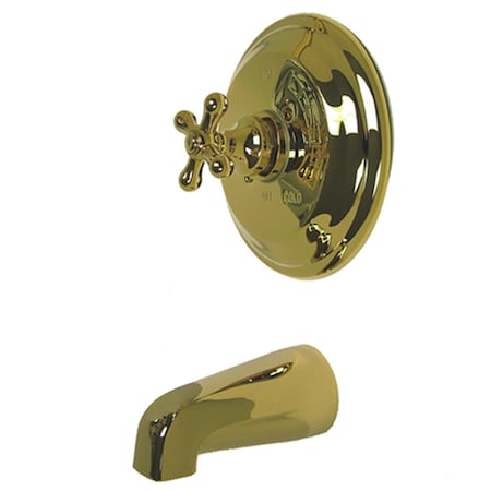 Tub and Shower Faucet, Standard, 2, Wall Mount, Polished Brass MPN:KB3632AXTO