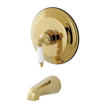 Tub and Shower Faucet, Standard, 2, Wall Mount, Polished Brass MPN:KB3632PLTO