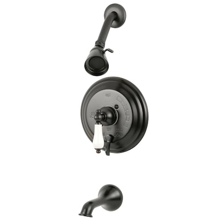 Tub and Shower Faucet, Standard, 3, Wall Mount, Oil Rubbed Bronze MPN:KB36350PL