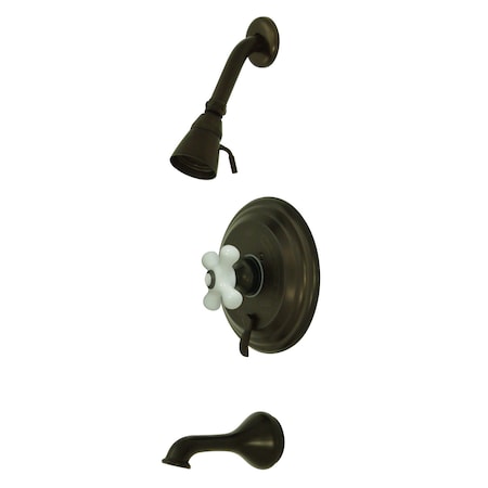 KB36350PX Tub & Shower Faucet with Porcelain Cross Handle MPN:KB36350PX