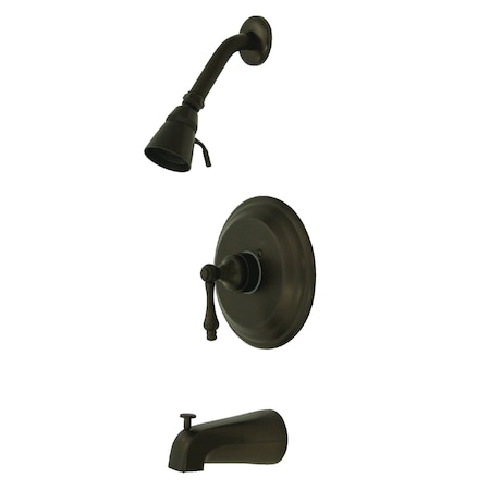 Tub and Shower Faucet, Standard, 3, Wall Mount, Oil Rubbed Bronze MPN:KB3635AL