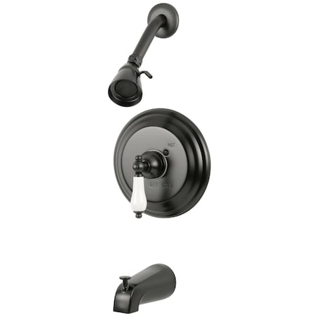 Tub and Shower Faucet, Standard, 3, Wall Mount, Oil Rubbed Bronze MPN:KB3635PLT