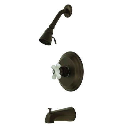 Tub and Shower Faucet, Standard, 3, Wall Mount, Oil Rubbed Bronze MPN:KB3635PX