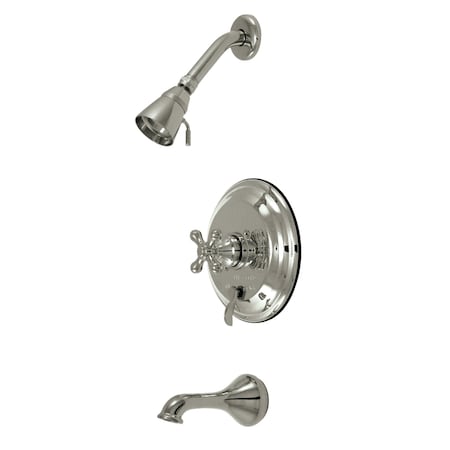 Tub and Shower Faucet, Standard, 3, Wall Mount, Brushed Nickel MPN:KB36380AX