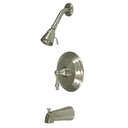 Tub and Shower Faucet, Standard, 3, Wall Mount, Brushed Nickel MPN:KB3638AL