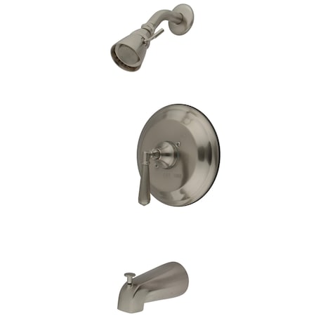 Tub and Shower Faucet, Standard, 3, Wall Mount, Brushed Nickel MPN:KB3638HLT