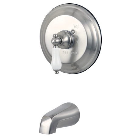 Tub and Shower Faucet, Standard, 2, Wall Mount, Brushed Nickel MPN:KB3638PLTO