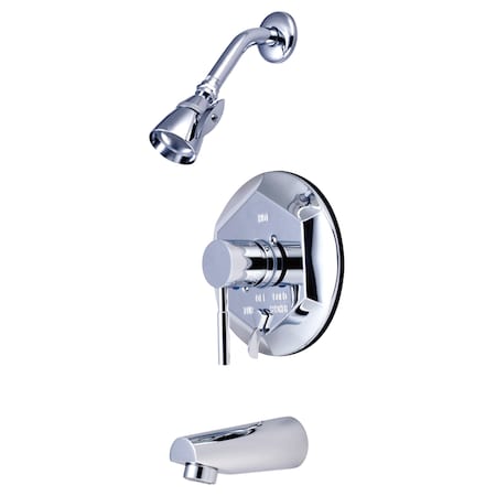 Tub and Shower Faucet, Standard, 3, Wall Mount, Polished Chrome MPN:KB46310DL