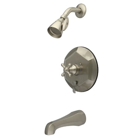 Tub and Shower Faucet, Standard, 3, Wall Mount, Brushed Nickel MPN:KB46380BX