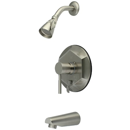 Tub and Shower Faucet, Standard, 3, Wall Mount, Brushed Nickel MPN:KB46380DL