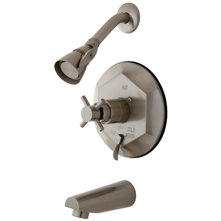 Tub and Shower Faucet, Standard, 3, Wall Mount, Brushed Nickel MPN:KB46380DX