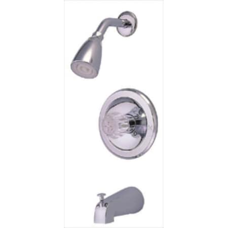 Tub and Shower Faucet, Polished Chrome, Wall Mount MPN:KB531