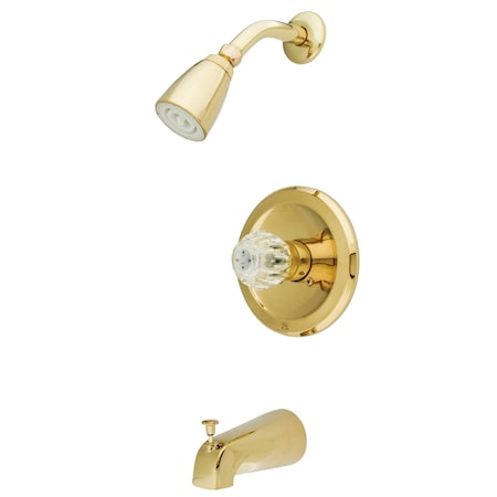Tub and Shower Faucet, Polished Brass, Wall Mount MPN:KB532
