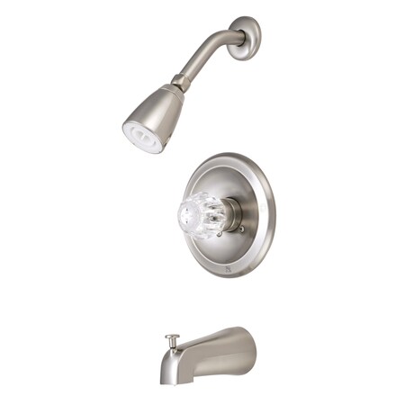 Tub and Shower Faucet, Brushed Nickel, Wall Mount MPN:KB538