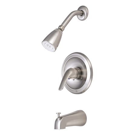 Tub and Shower Faucet, Brushed Nickel, Wall Mount MPN:KB538L