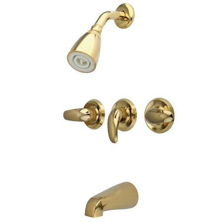 Tub and Shower Faucet, Polished Brass, Wall Mount MPN:KB6232LL