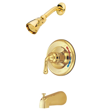 Tub and Shower Faucet, Polished Brass, Wall Mount MPN:KB632