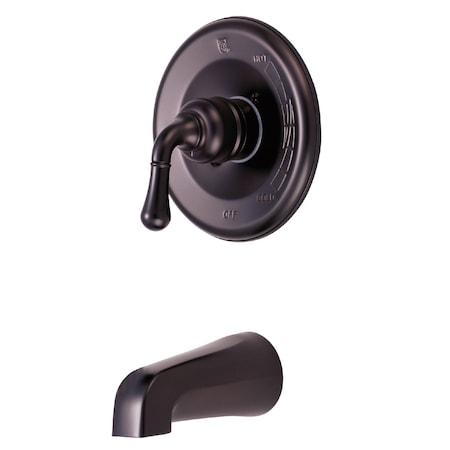 Tub and Shower Faucet, Standard, 2, Wall Mount, Oil Rubbed Bronze MPN:KB635TO