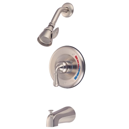 Tub and Shower Faucet, Brushed Nickel, Wall Mount MPN:KB638T