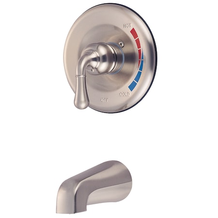 Tub and Shower Faucet, Standard, 2, Wall Mount, Brushed Nickel MPN:KB638TO