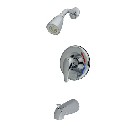 Tub and Shower Faucet, Standard, 3, Wall Mount, Polished Chrome MPN:KB651