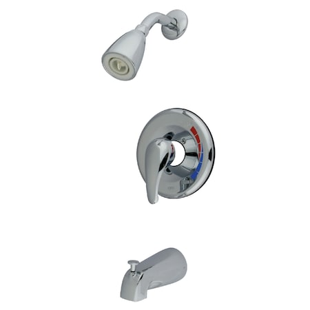 Tub and Shower Faucet, Standard, 3, Wall Mount, Polished Chrome MPN:KB651T