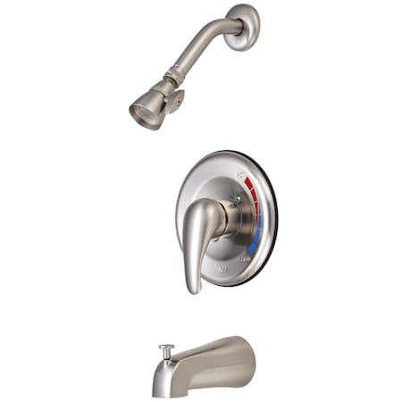 Tub and Shower Faucet, Brushed Nickel, Wall Mount MPN:KB658