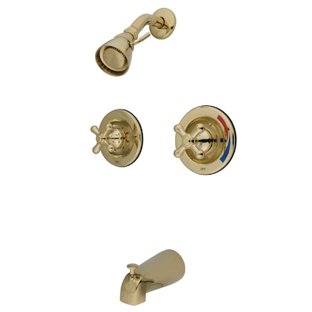 Tub and Shower Faucet, Polished Brass, Wall Mount MPN:KB662AX