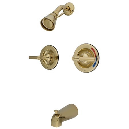 Tub and Shower Faucet, Polished Brass, Wall Mount MPN:KB662ML