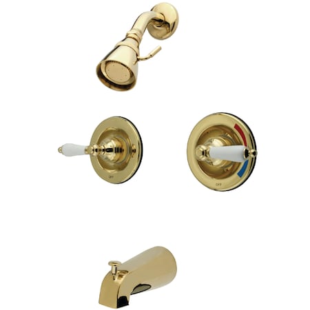 Tub and Shower Faucet, Polished Brass, Wall Mount MPN:KB662PL
