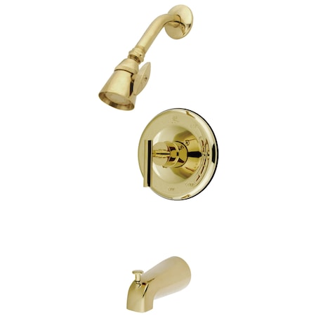 Tub and Shower Faucet, Polished Brass, Wall Mount MPN:KB6632CML