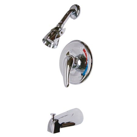 Tub and Shower Faucet, Standard, 3, Wall Mount, Polished Chrome MPN:KB6651LL